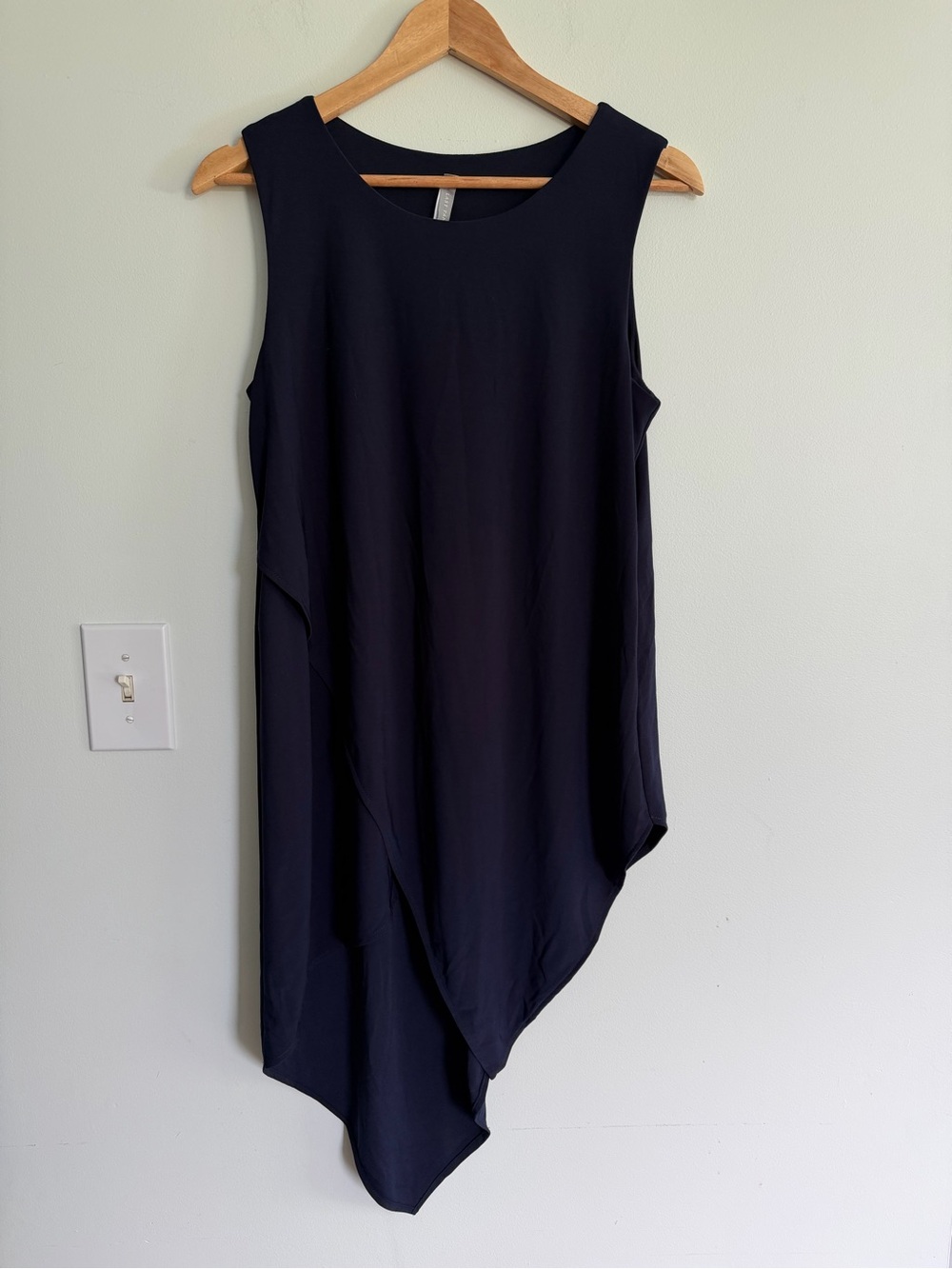 Last Tango Versatile Sleeveless Asymmetric Navy Tunic Dress